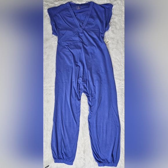 Free People Hot Shot V-Neck Onesie Violet Splendor - Picture 3 of 16